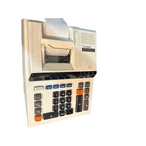 Casio DR-120 Printing Calculator Vintage Desktop Office Adding Machine Gray